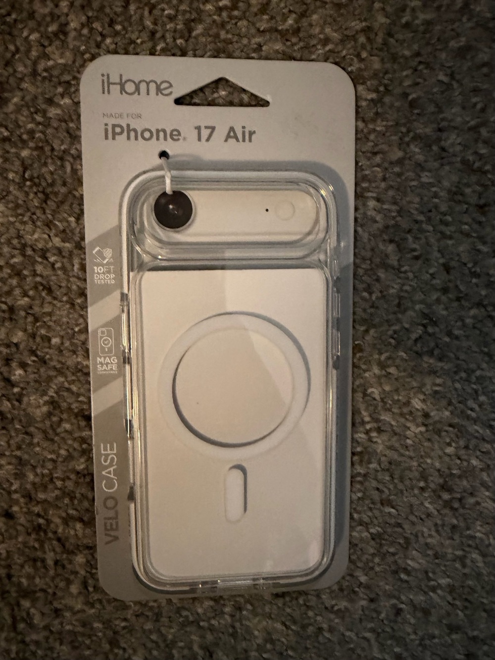 iHome Velo MagSafe-Compatible Clear Edge White Back Case for iPhone 17 Air